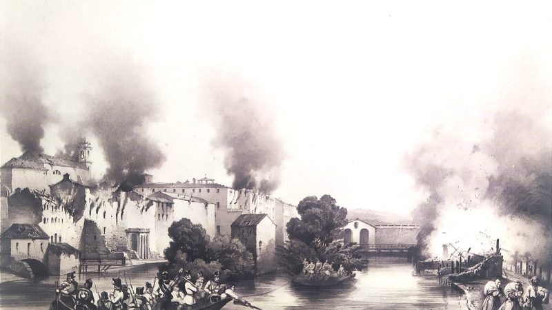 27 maggio 1848, Peschiera in fiamme.